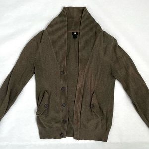 H&M | Navy Green Cardigan | S